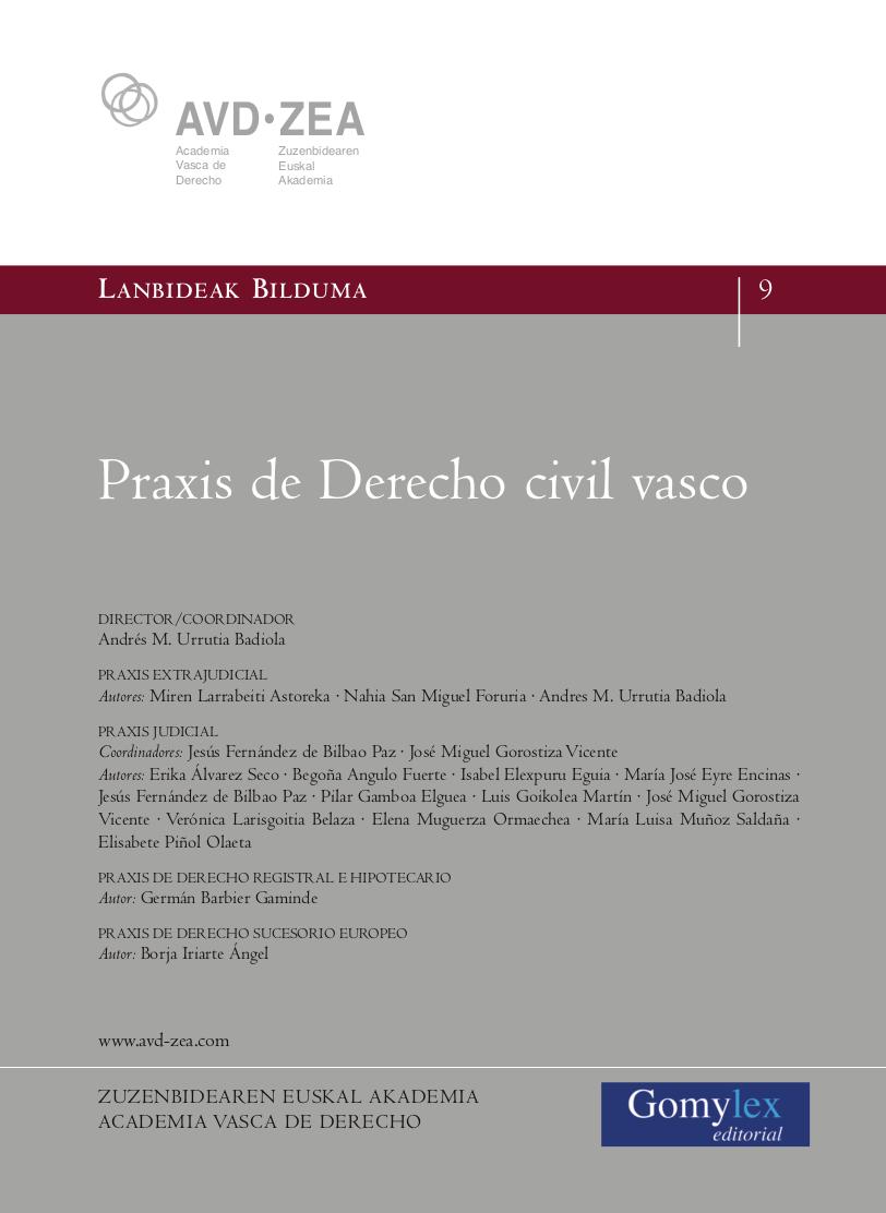 Praxis de Derecho civil vasco